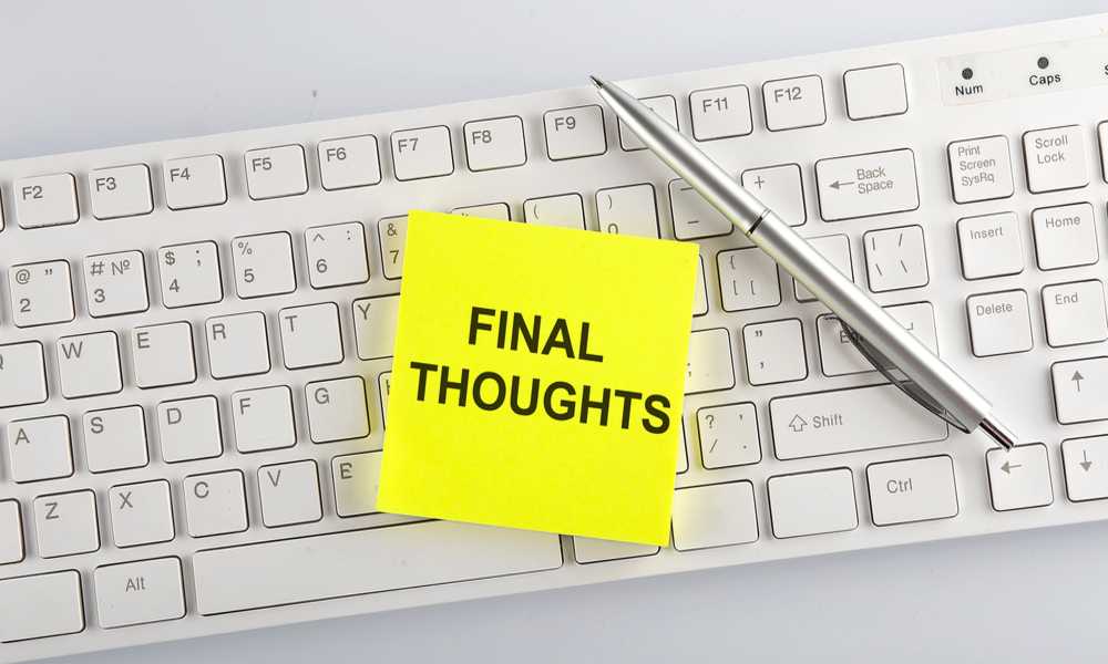 Final thoughts Final thoughts